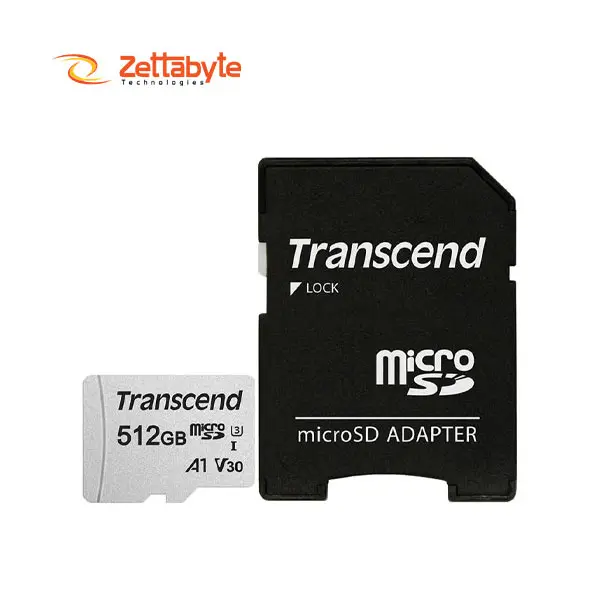 Transcend microSDXC/SDHC 300S 512GB High Speed UHS-I U3 Memory Card