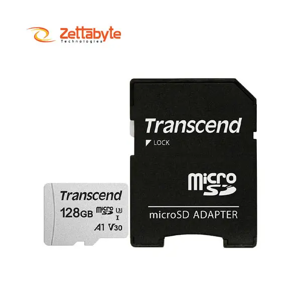 Transcend microSDXC/SDHC 300S 128GB Durable Waterproof Memory Card