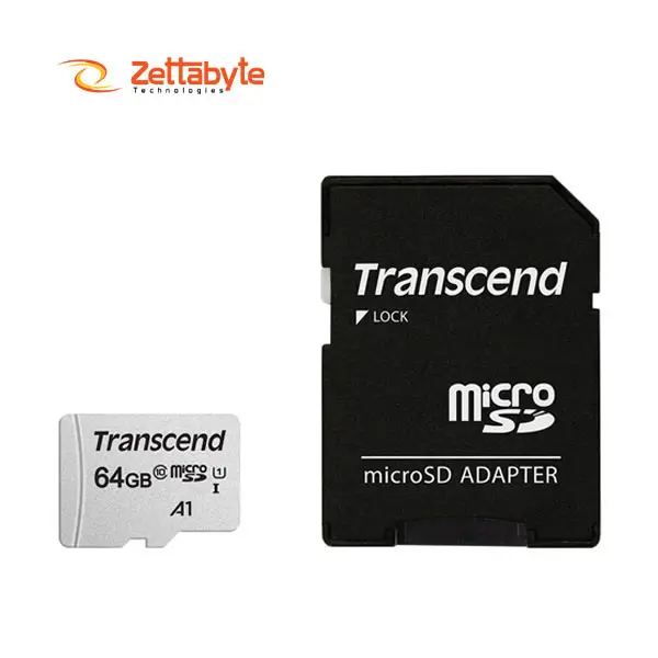 Transcend microSDXC/SDHC 300S UHS-I U1 64GB Fast Speed Memory Card