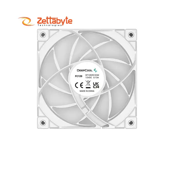 DeepCool FC120 WHITE 3-in-1 Sleek ARGB Lighting Case Fan
