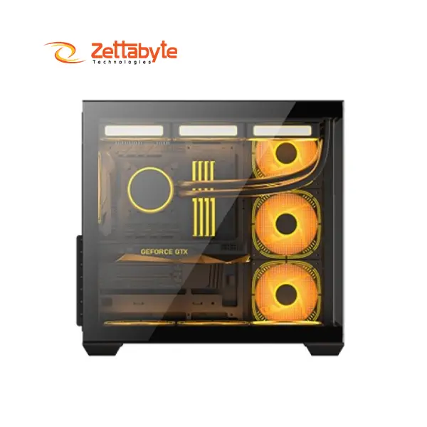 PC Power DARK WOOD ATX Case with 7 ARGB Fans