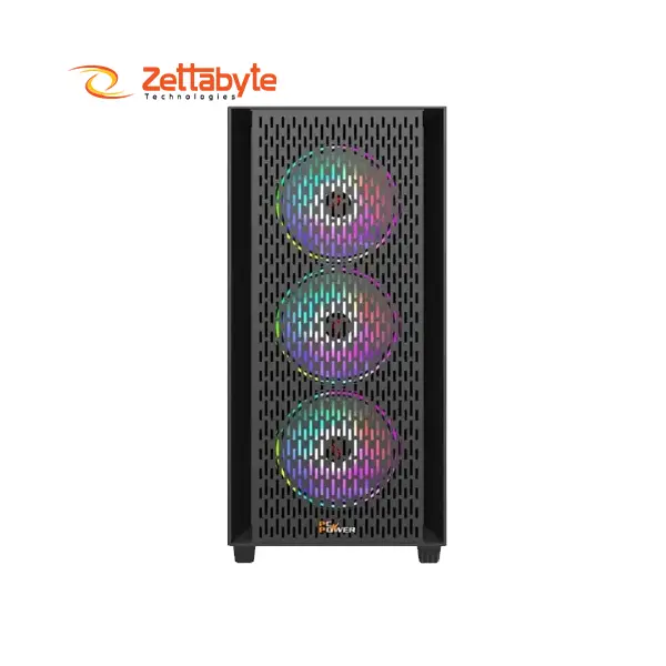 PC Power Flow Dark Mesh Stylish High-Airflow Gaming Casing