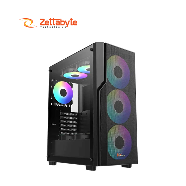 PC Power PG-H450 BK Zero Mesh Mid Tower Gaming Power Desktop Casing