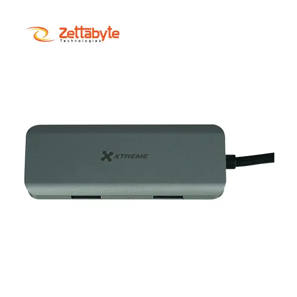 Xtreme Type-C Male to HDMI & Dual USB 3.0 Female Gray Converter