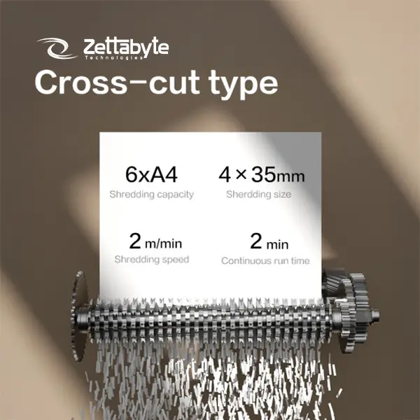 Deli ET016 6 Sheets A4 Capacity Efficient Paper Shredder