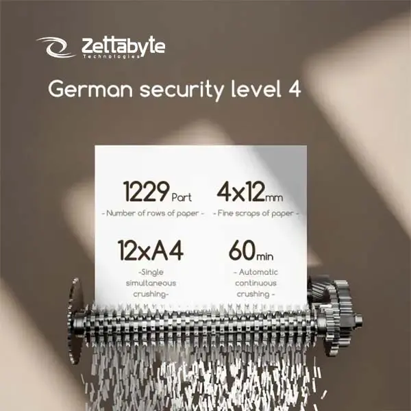 Deli ET089 4 x 12 mm Micro-Cut Secure Paper Shredder