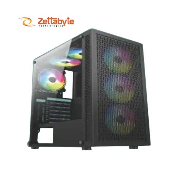PC Power Dark Flow Mesh Elite Sleek Tempered Glass Gaming Case