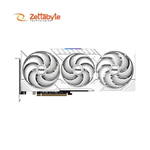 Sapphire PURE AMD Radeon RX 9070 XT Gaming OC 16GB ARGB White Graphics Card