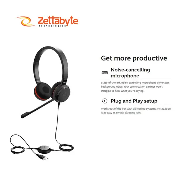 Jabra Evolve 30 DUO Wired Professional Headphone