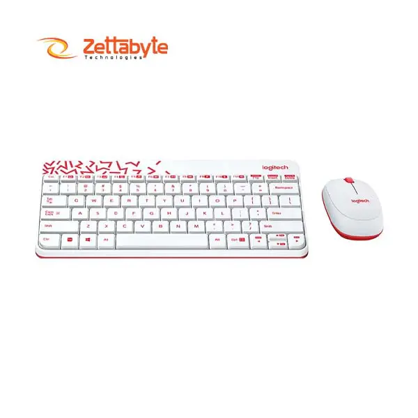 Logitech MK240 Compact White Keyboard & Mouse Combo