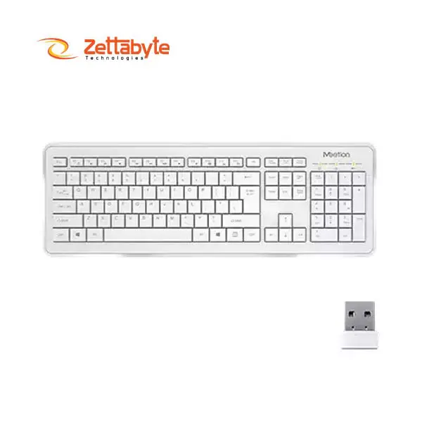 Meetion C4120 Wireless Ergonomic White Keyboard And Mouse Combo