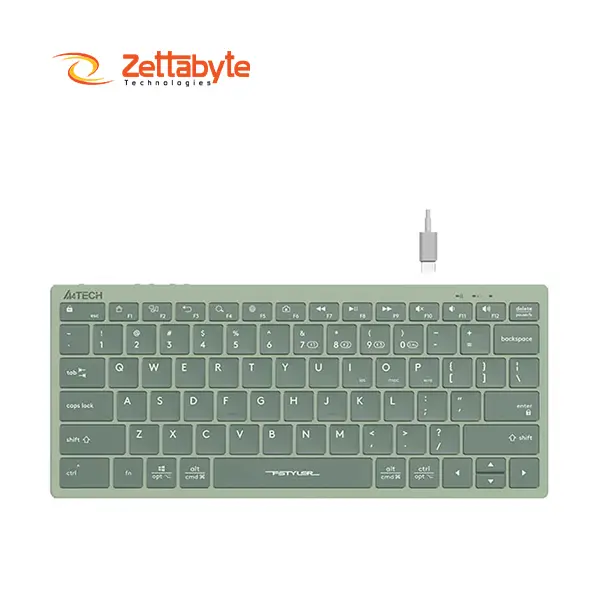 A4TECH FBX51C Dual Mode Matcha Green Bluetooth Keyboard