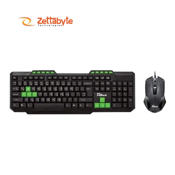 PC Power PGC303Y103 Wired Keyboard Mouse Combo