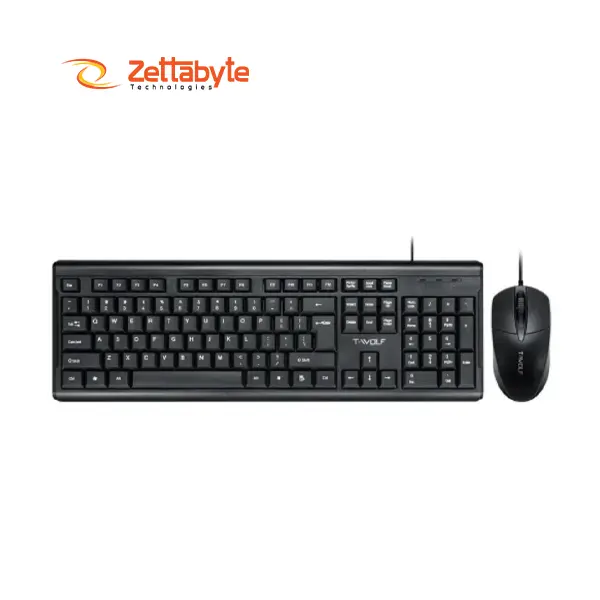 T-WOLF TF500 Wired Keyboard and Mouse Combo