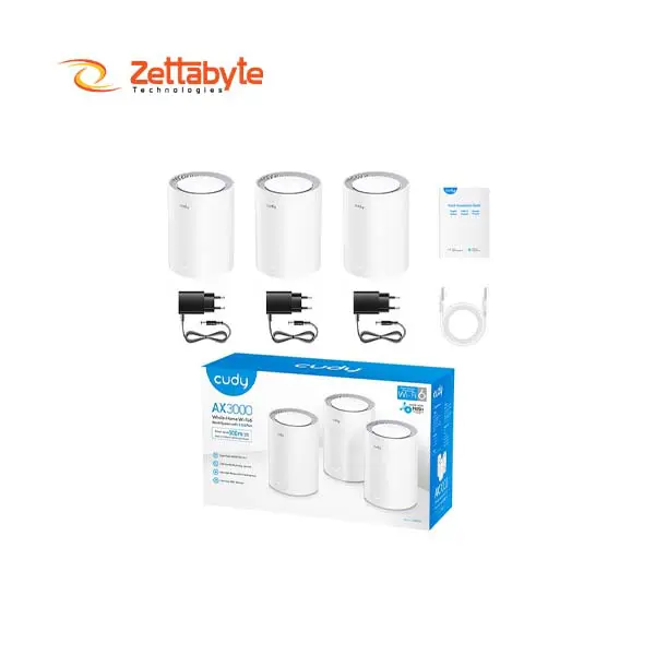 CUDY M3000 Wi-Fi 6 Speedy Router (3-Pack)