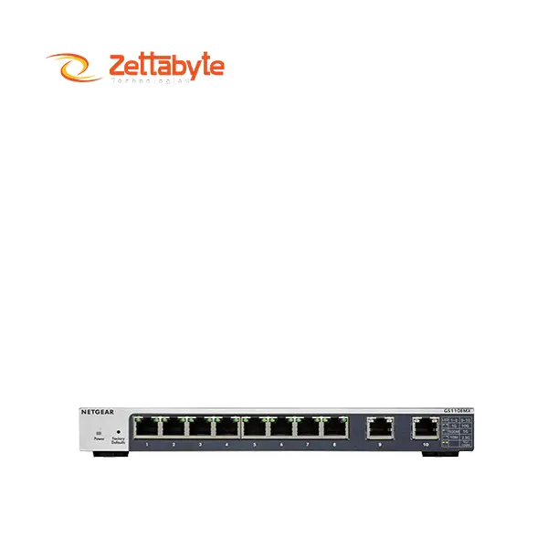 NETGEAR GS110EMX 8-Port Gigabit 2-Port Multi-Gig Ethernet Plus Switch
