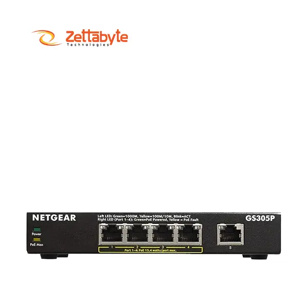 Netgear GS305P 5-Port Gigabit Desktop Switch