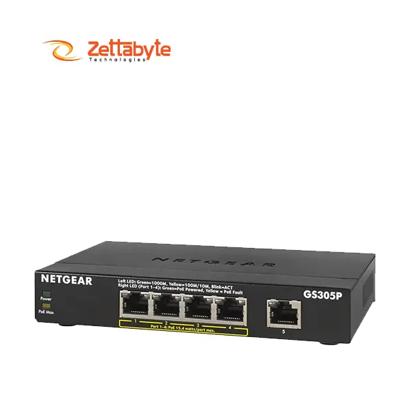Netgear GS305P 5-Port Gigabit Desktop Switch