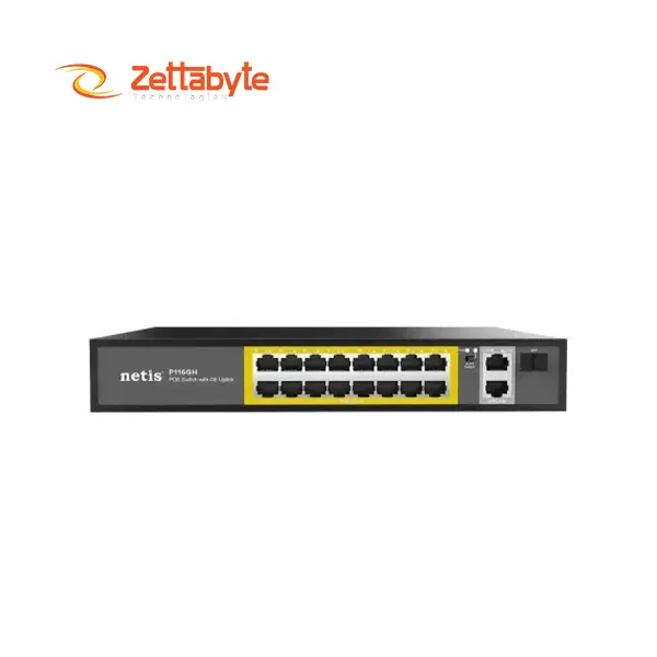 Netis P116GH 16-Port Unmanaged Power over Ethernet (PoE) Switch