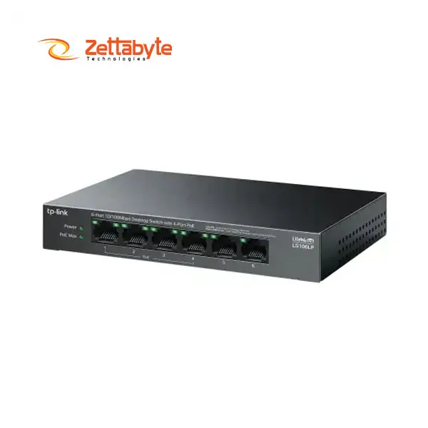 TP-Link LS106LP 4 Port PoE 6 Port Fast Ethernet Switch