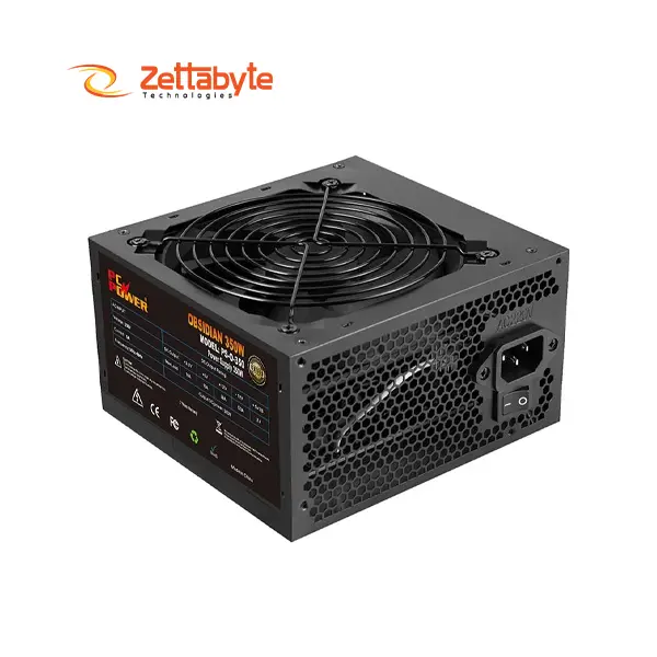 PC Power Obsidian PS-O-350 Efficient 80 Plus Certified Power Supply