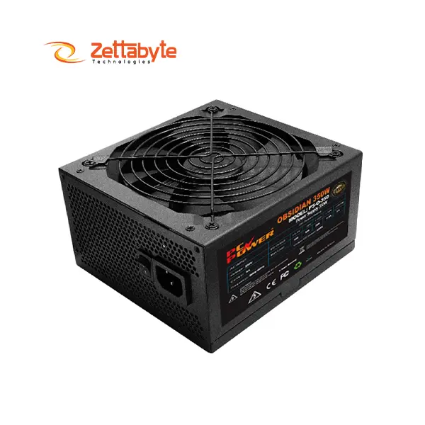 PC Power Obsidian PS-O-350 Efficient 80 Plus Certified Power Supply