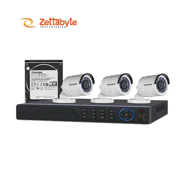 HIKVISION 3 Unit 1080P Night Vision Security CC Camera Package